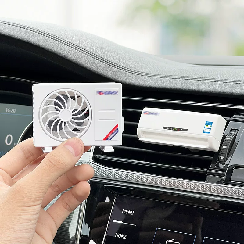 Car Mini Air Conditioner Model Aromatherapy Solar Ornaments Car Inner Air Outlet Decoration Lasting Perfume Odor Removal