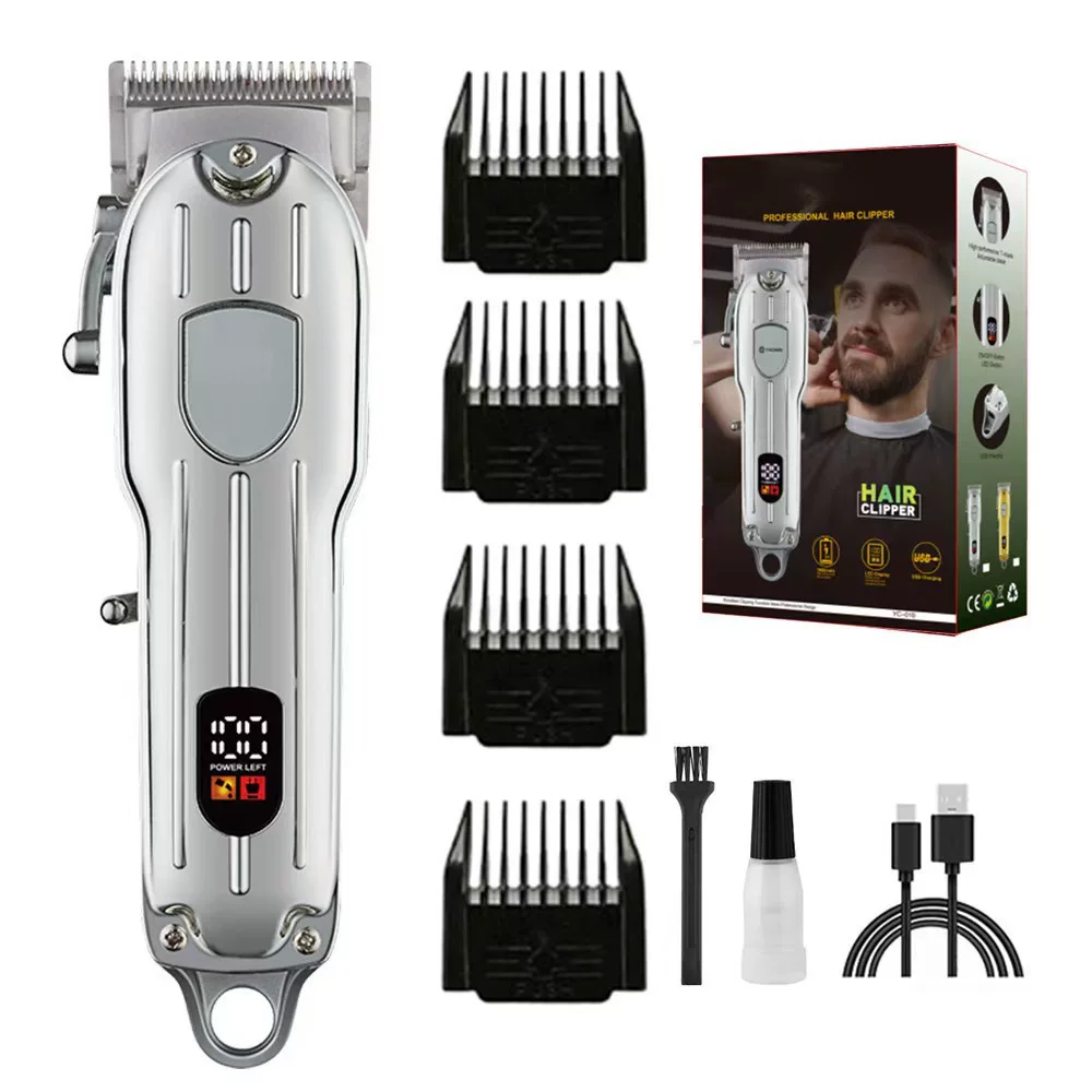 Rechargeable Cordless Hair Clipper with Guide Combs